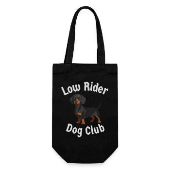 Dachshund Club - Geschenkbeutel für Flaschen - Schwarz - Vorne