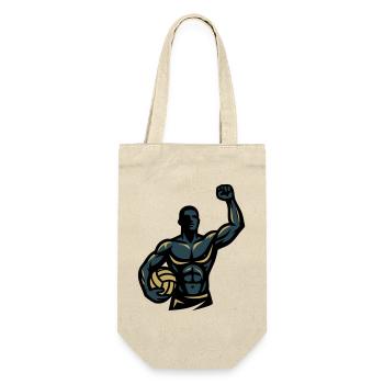 Beach Volleyball Player Muscles Athlete Team - Gift Bag for Bottles - nature - Front