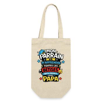 Mon Parrain va m'apprendre les bêtises avec Papa - Sac à bouteille - nature - Devant