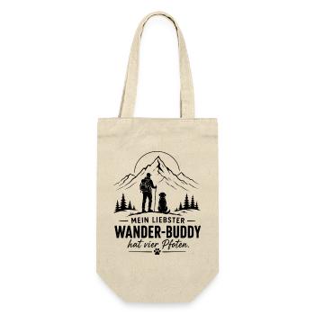 Wander Buddy - Hunde Freund - Berge Alpen  - Geschenkbeutel für Flaschen - Natur - Vorne