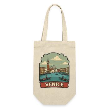 Venice Grand Canal Gondola Vintage Travel Sticker - Gift Bag for Bottles - nature - Front