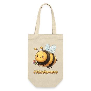 Plattdüütsch Edition: Plüschmors - Geschenkbeutel für Flaschen - Natur - Vorne