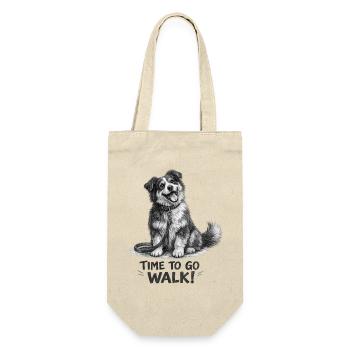 I'm Ready for the Walk Funny Dog - Gift Bag for Bottles - nature - Front