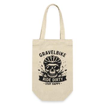 Gravel Bike Skull Ride Dirty Stay Happy - Sac à bouteille - nature - Devant