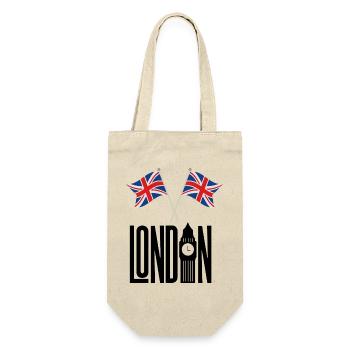 London - Gift Bag for Bottles - nature - Front