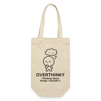Overthinky – Thinking Too Much | Mindful Mood - Gift Bag for Bottles - nature - Front