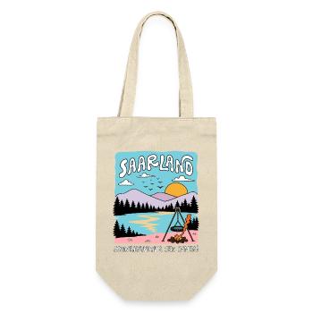 Saarland, Schwenkkultur seit immer!  - Geschenkbeutel für Flaschen - Natur - Vorne