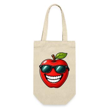 Kawaii Apfel Cartoon Sommer Frucht - Geschenkbeutel für Flaschen - Natur - Vorne