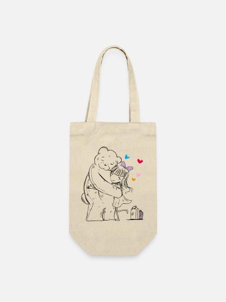 Teddy goes on vacation - Gift Bag for Bottles - nature