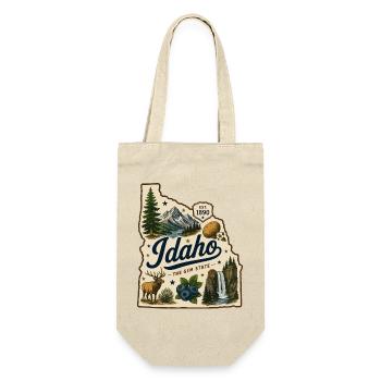 Idaho The Gem State Vintage Travel Aufkleber - Geschenkbeutel für Flaschen - Natur - Vorne