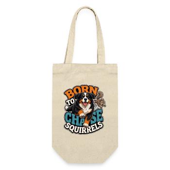 Berner Sennenhund - Geschenkbeutel für Flaschen - Natur - Vorne