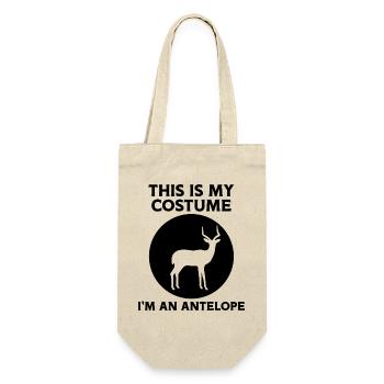 Antilope Kostüm Lustig - Geschenkbeutel für Flaschen - Natur - Vorne