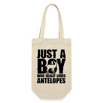 Antilope Silhouette Lustiger Spruch - Geschenkbeutel für Flaschen - Natur - Vorne