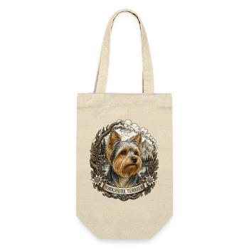 Yorkshire Terrier avec paysage montagneux vintage - Sac à bouteille - nature - Devant