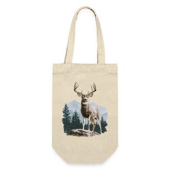 Cerf avec bois vintage - Sac à bouteille - nature - Devant