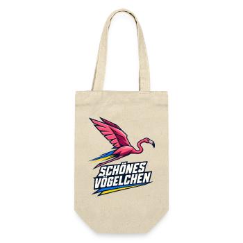 Schönes Vögelchen (Geometrische Version) - Geschenkbeutel für Flaschen - Natur - Vorne