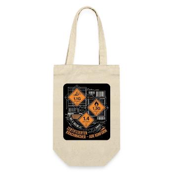 Pyro Gefahrgut - Geschenkbeutel für Flaschen - Natur - Vorne