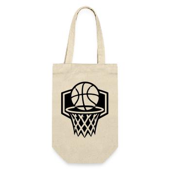 Basketball Korb Symbol - Geschenkbeutel für Flaschen - Natur - Vorne