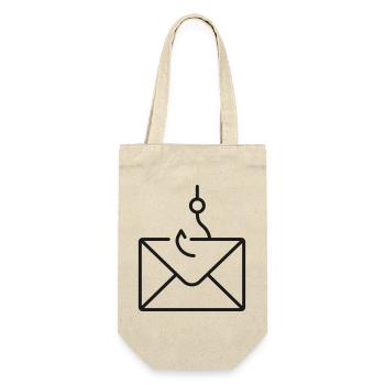 Fischerei-E-Mail-Phishing-Hotline-Symbol - Geschenkbeutel für Flaschen - Natur - Vorne