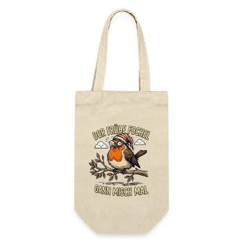 Der frühe sächsische Vogel     - Geschenkbeutel für Flaschen - Natur - Vorne