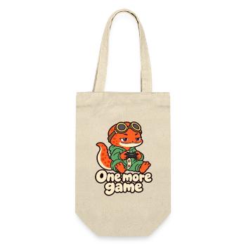 Sleepy Gamer Salamander – Noch ein Spiel - Geschenkbeutel für Flaschen - Natur - Vorne