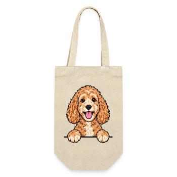 Cockapoo - Geschenkbeutel für Flaschen - Natur - Vorne