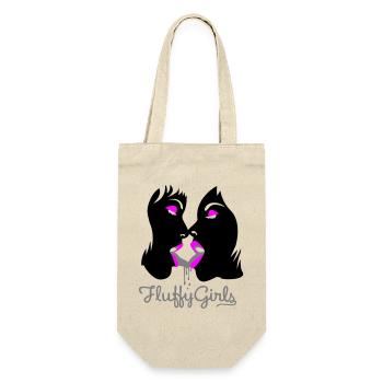 fluffy girls - Geschenkbeutel für Flaschen - Natur - Vorne