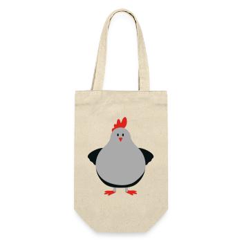 fat chick - Geschenkbeutel für Flaschen - Natur - Vorne