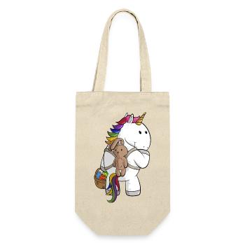 Oster Comic Einhorn - Geschenkbeutel für Flaschen - Natur - Vorne
