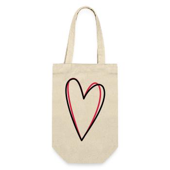 Idée de cadeau coeur amour amitié symbole - Sac à bouteille - nature - Devant