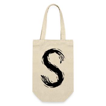 Lettre S noir - Sac à bouteille - nature - Devant