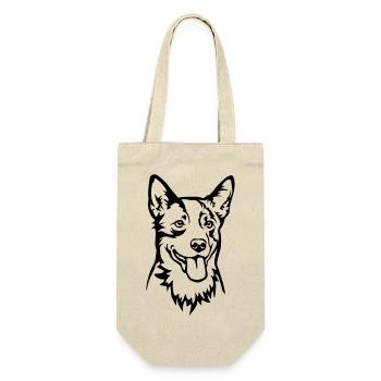 Tête de chien de bétail australien - Sac à bouteille - nature - Devant