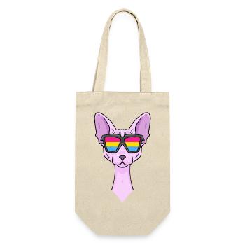 Pansexual Sphynx - Cat with glasses - Gift Bag for Bottles - nature - Front