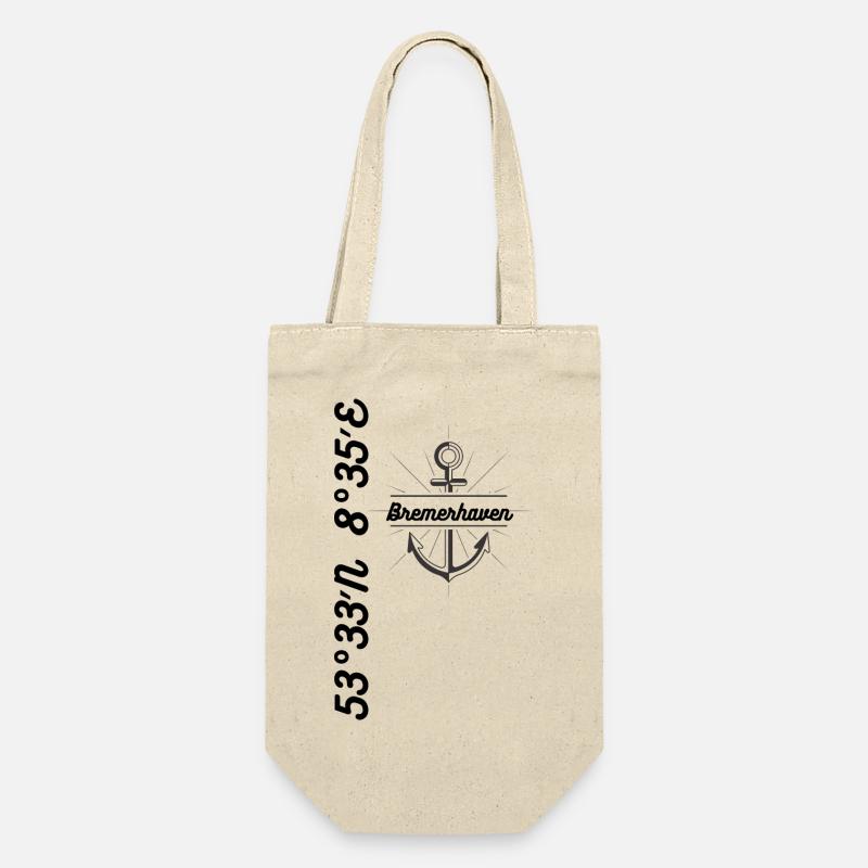 Bremerhaven coordinates Maritim - Gift Bag for Bottles - nature
