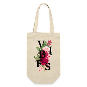 Vibes Blumen - Geschenkbeutel für Flaschen - Natur - Vorne