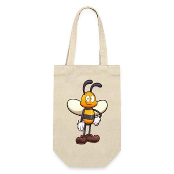 Abeille de dessin animé mignonne amicale - Sac à bouteille - nature - Devant