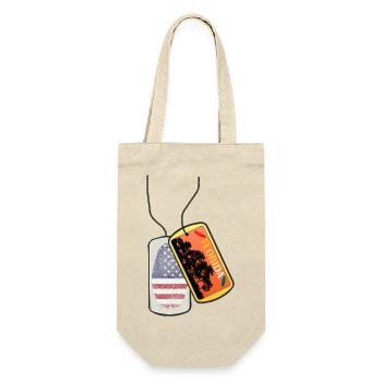 Erkennungsmarke FLORIDA USA Strand Lifestyle - Geschenkbeutel für Flaschen - Natur - Vorne