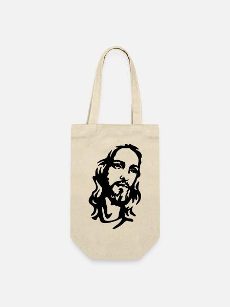 Christus - Geschenkbeutel für Flaschen - Natur