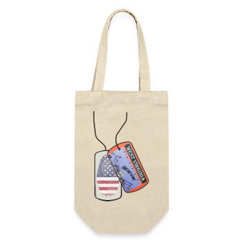 Dog tag WEST VIRGINIA Fingerprint USA - Gift Bag for Bottles - nature - Front