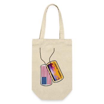 Dog tag SOUTH DAKOTA Flag USA - Gift Bag for Bottles - nature - Front