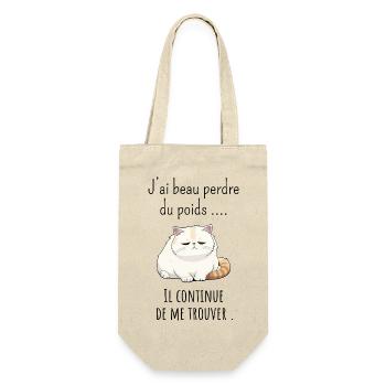 J’ai beau perdre poids il continue de me trouver - Sac à bouteille - nature - Devant