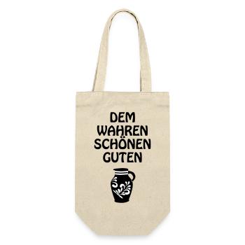 Dem Wahren Schönen Guten Bembel #FFM #069 - Geschenkbeutel für Flaschen - Natur - Vorne