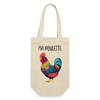 Ma poulette - Poule - Nature - Sac à bouteille - nature - Devant