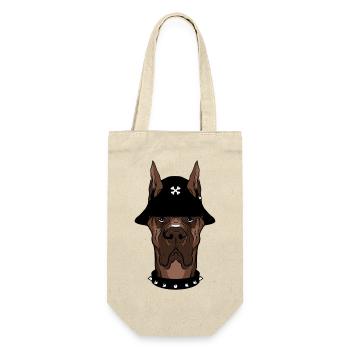 Dog - Geschenkbeutel für Flaschen - Natur - Vorne