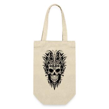 Skeleton Tattoo Head - Gift Bag for Bottles - nature - Front