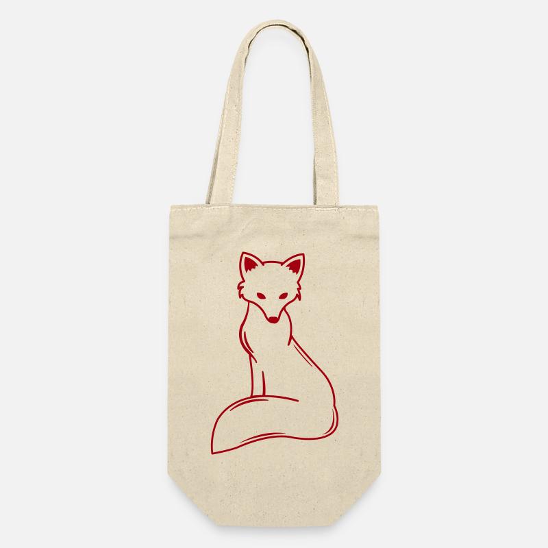 fuchs - Geschenkbeutel für Flaschen - Natur