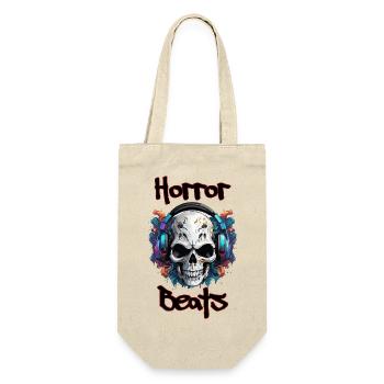Kopfhörer / Audio / Musik / Klang / cool - Geschenkbeutel für Flaschen - Natur - Vorne