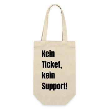 Kein Ticket kein Support! - Geschenkbeutel für Flaschen - Natur - Vorne