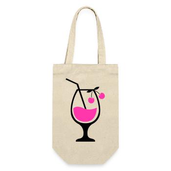 cocktail 01 - Geschenkbeutel für Flaschen - Natur - Vorne
