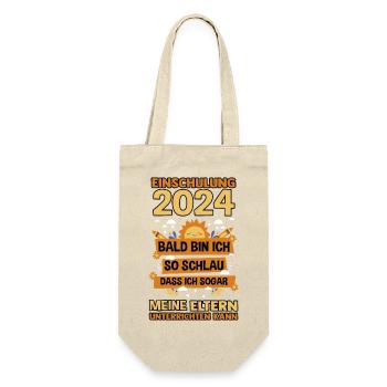1st Grade Schoolchild Back to School Enrollment - Gift Bag for Bottles - nature - Front